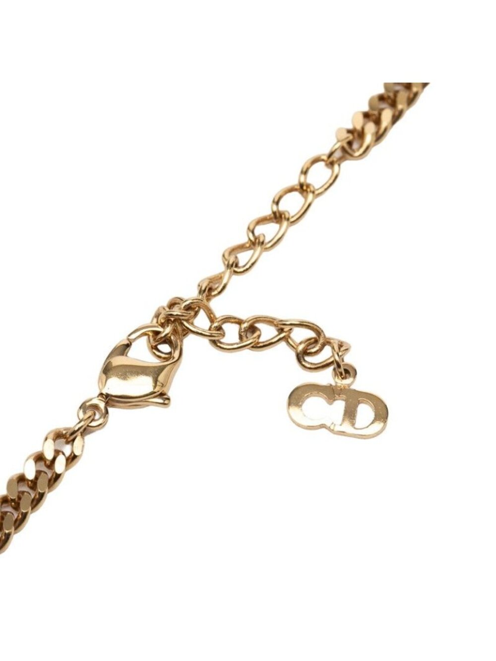 Dior CD Logo Chain Necklace Gold Plated 1 - Picture 4 of 5
